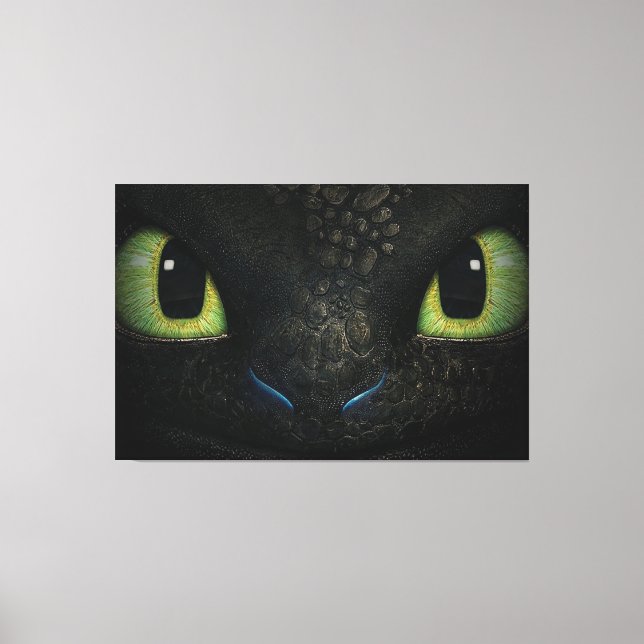 Dragon zahnlose Premium Wrapped Canvas (Gloss) Leinwanddruck (Vorderseite)