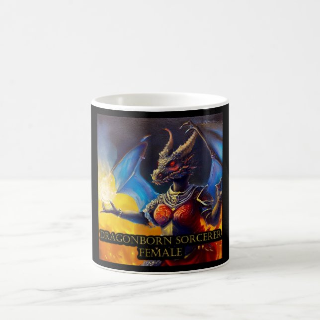 Dragonborn Zauberer Kaffeetasse (Mittel)