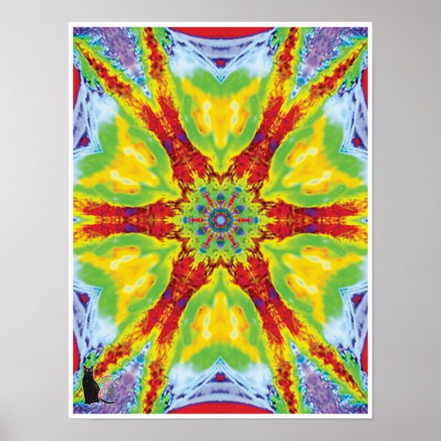 Dragoneye Kinetic Collage Kaleidoscope Poster (Vorne)