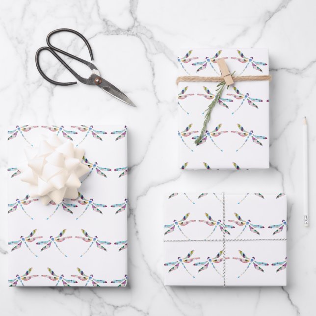 Dragonfets wackeln Papierblätter Geschenkpapier Set (Vorderseite)