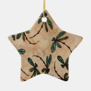 Dragonfis Rustikale Creme Keramikornament