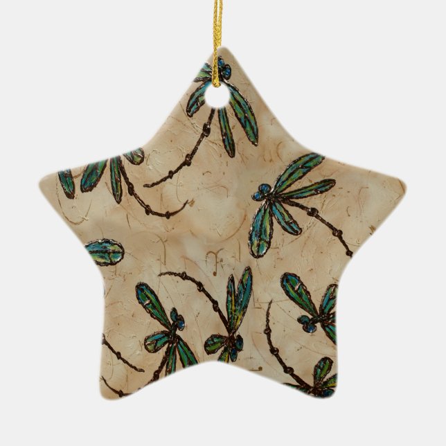 Dragonfis Rustikale Creme Keramikornament (Vorne)