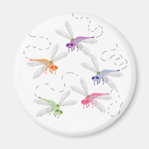 Dragonfis Whimsical Cartoon Art Magnet