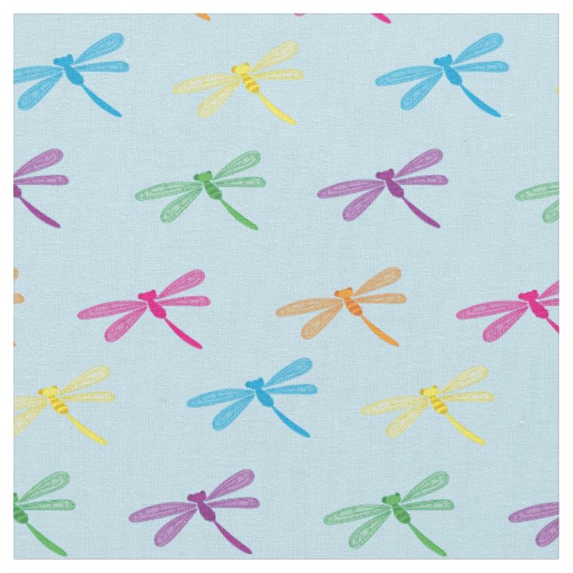Dragonfische Farbenfrohe Libelle-Regenbogen Stoff (Nahaufnahme)