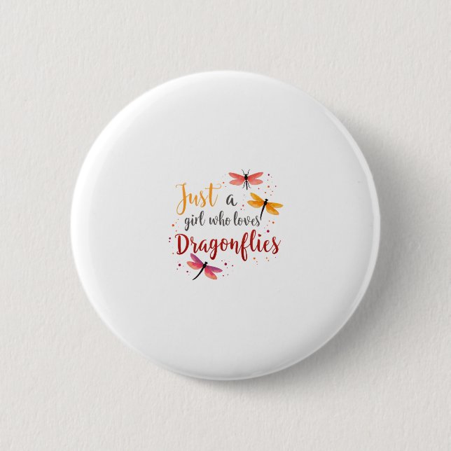 Dragonflies Animals Women Gift Idea Dragonfly (3) Button (Vorderseite)