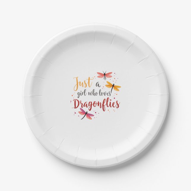 Dragonflies Animals Women Gift Idea Dragonfly (3) Pappteller (Vorderseite)
