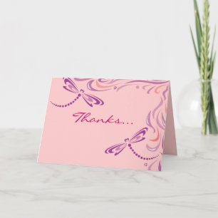 DRAGONFLIES Baby Naming Carte de remerciements