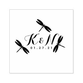 Dragonflies Erste Logo Hochzeitskautschuk-Briefmar Gummistempel