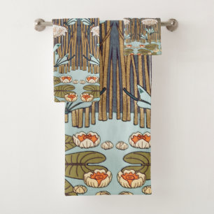 Dragonflies Nymphéas Marais Art Nouveau