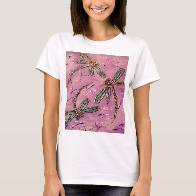 Dragonflies Pink Fizz T-Shirt (Vorderseite)