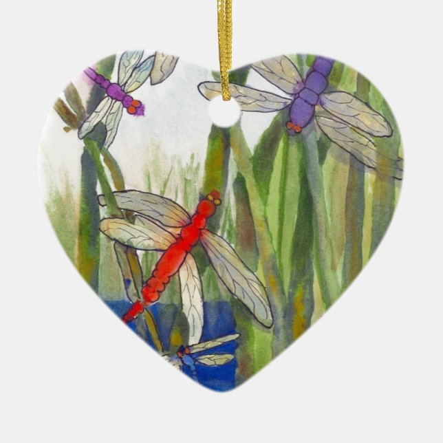 Dragonflies Summer Keramik Ornament (Vorne)