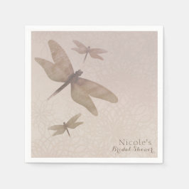 Dragonflies Vintag Dragonfly Chic Elegante Custom Serviette