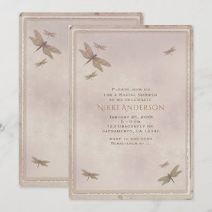 Dragonflies Vintage Libelle Elegante Einladung