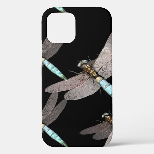 Dragonfly Air Force auf Black Case Mate iPhone Fal (Rückseite)