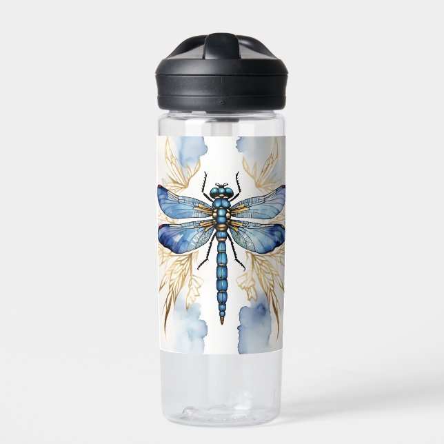 Dragonfly Alcohol Ink Trinkflasche (Vorderseite)
