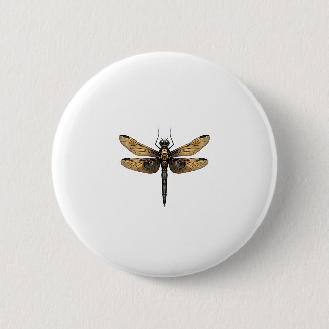 Dragonfly Animal Art Graphic Dragonfly (1) Button (Vorderseite)