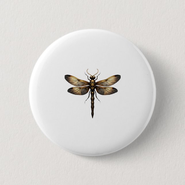 Dragonfly Animal Art Graphic Dragonfly (4) Button (Vorderseite)