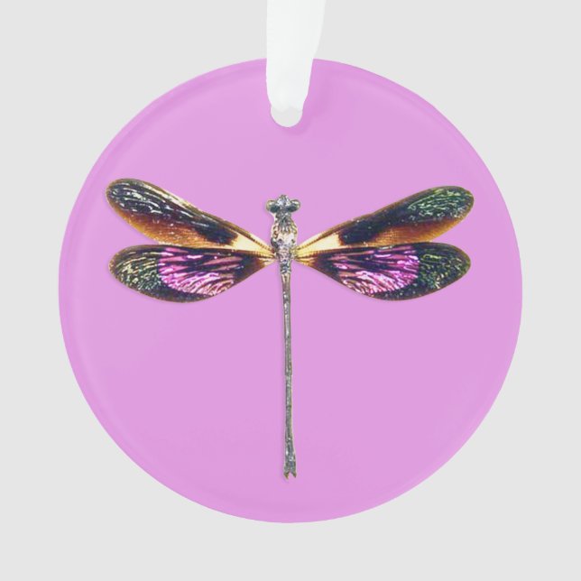 Dragonfly - argent, or, violet et noir (devant)
