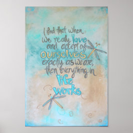 Dragonfly Art - Life Works Quote | Poster