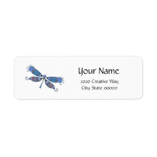 Dragonfly Artistic Blue