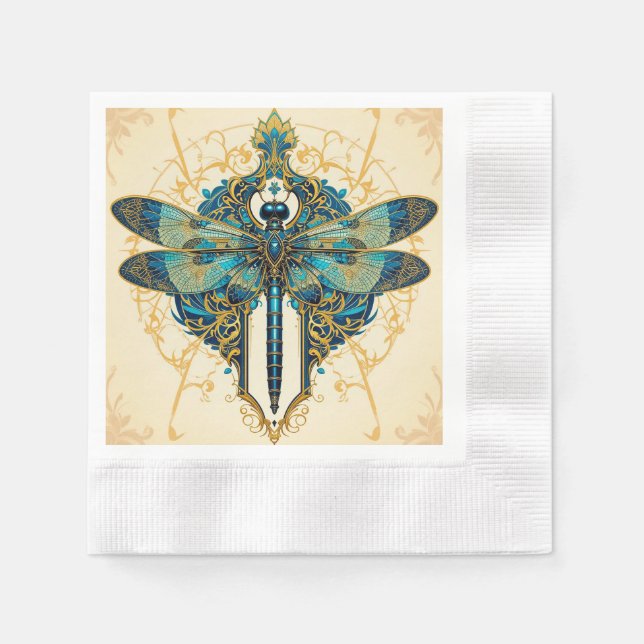 Dragonfly-Artwork Serviette (Vorderseite)