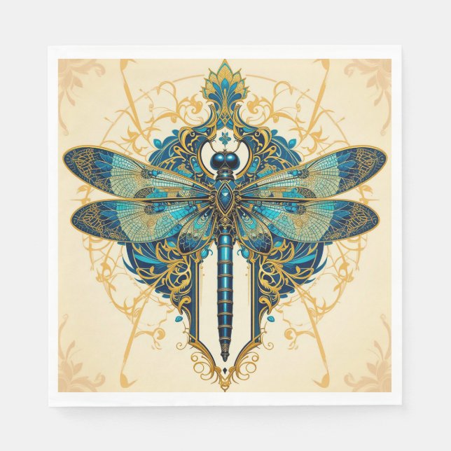 Dragonfly-Artwork Serviette (Vorderseite)