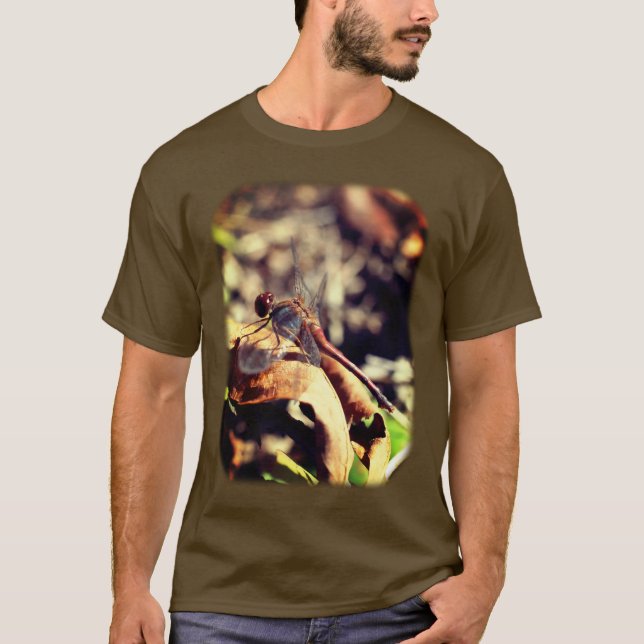 Dragonfly auf der Leaf-Natur T-Shirt (Vorderseite)