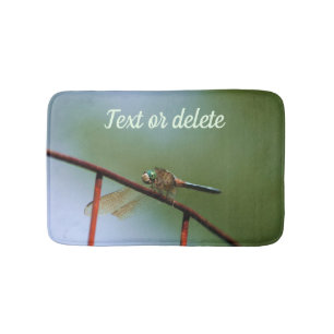 Dragonfly auf Drahtzaun Nah Personalisiert Badematte