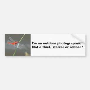 Dragonfly-Autoaufkleber für Fotografen im Freien Autoaufkleber