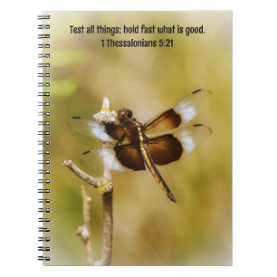 Dragonfly Bible Verse Faith Journal Notizblock