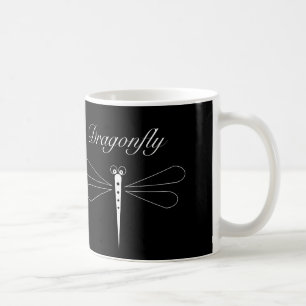 Dragonfly - Black 11 oz classique Mug blanc
