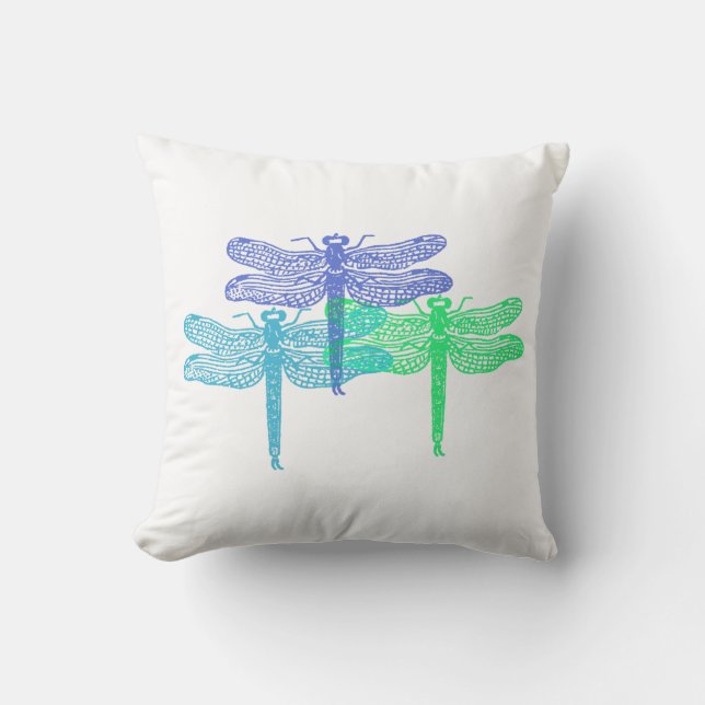 Dragonfly Blues Pillow Kissen (Vorderseite)
