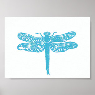 Dragonfly Blues Print Poster