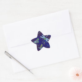 Dragonfly Blues Star Sticker