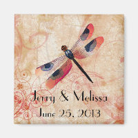 Dragonfly Blühe Gastgeschenk Hochzeit Magnet