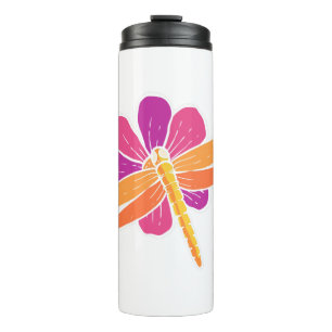 Dragonfly-Blume Botanist-Geschenk Thermosbecher