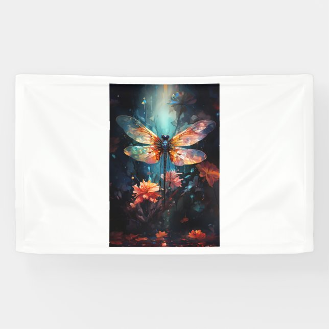 Dragonfly Blume Kunst, Dichtung Banner (Horizontal)