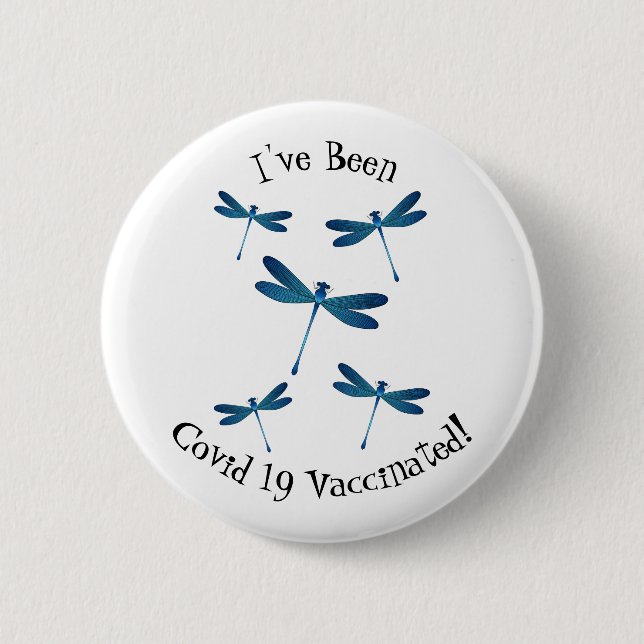 Dragonfly-Cartoon Button (Vorderseite)