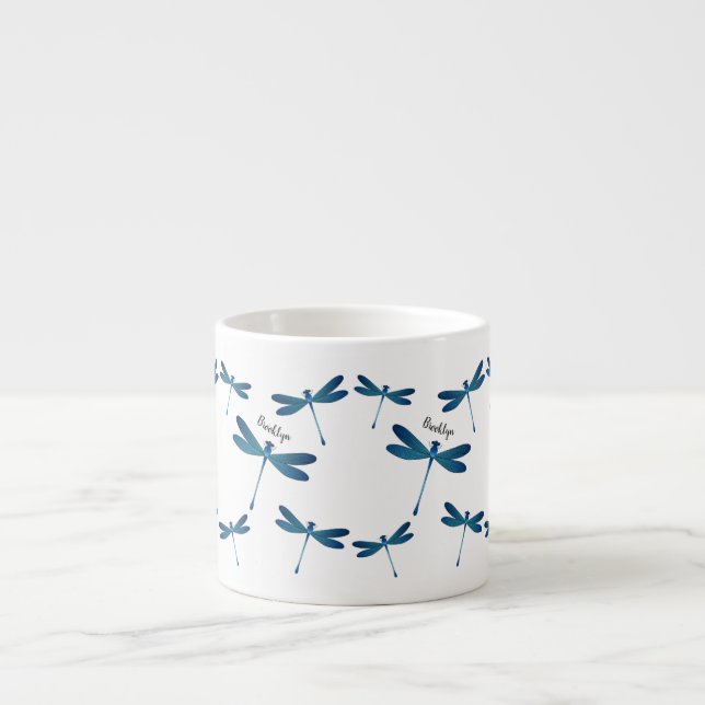 Dragonfly-Cartoon Espressotasse (Vorderseite)