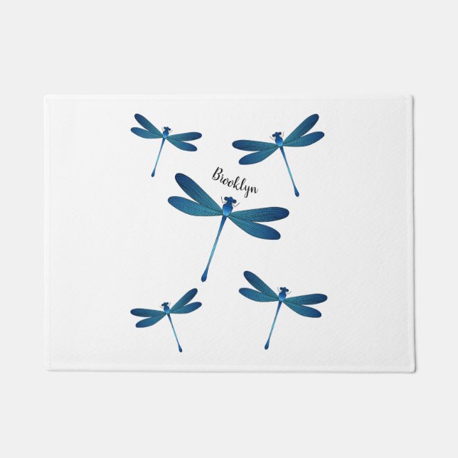 Dragonfly-Cartoon Fußmatte (Vorderseite)