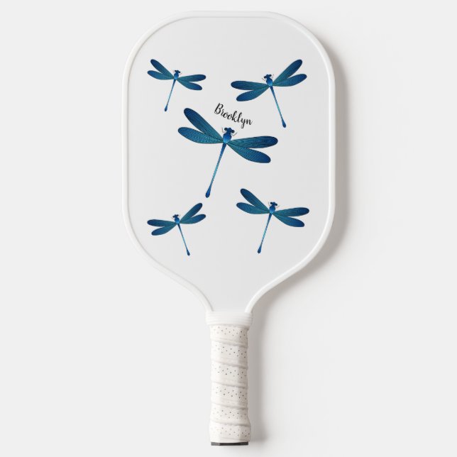 Dragonfly-Cartoon Pickleball Schläger (Vorderseite)