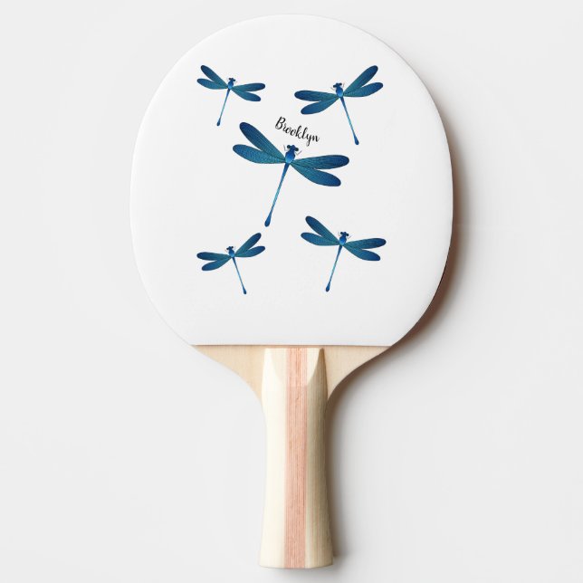 Dragonfly-Cartoon Tischtennis Schläger (Vorderseite)