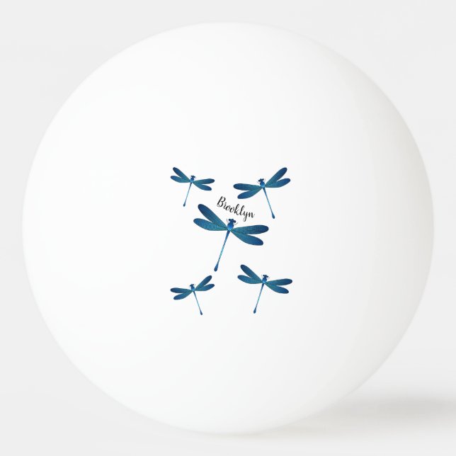 Dragonfly-Cartoon Tischtennisball (Vorderseite)
