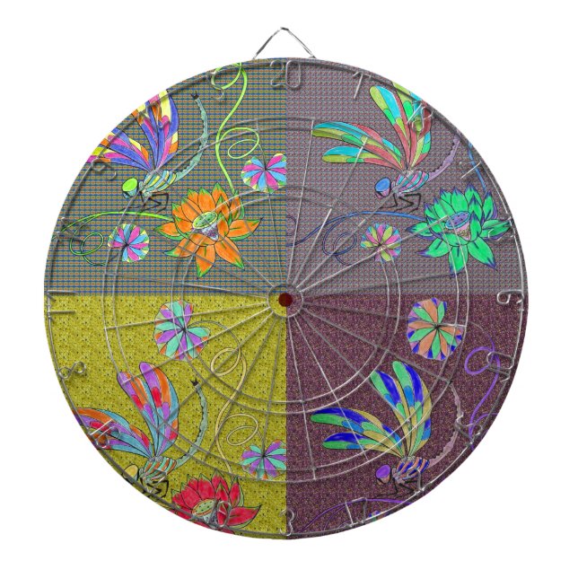 Dragonfly Collage Dartscheibe (vorne)