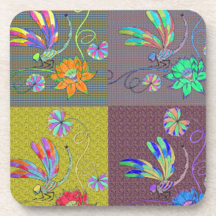 Dragonfly Collage Untersetzer