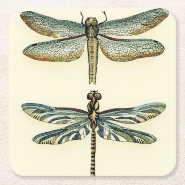 Dragonfly Collection von Chariklia Zarris Rechteckiger Pappuntersetzer (Vorderseite)