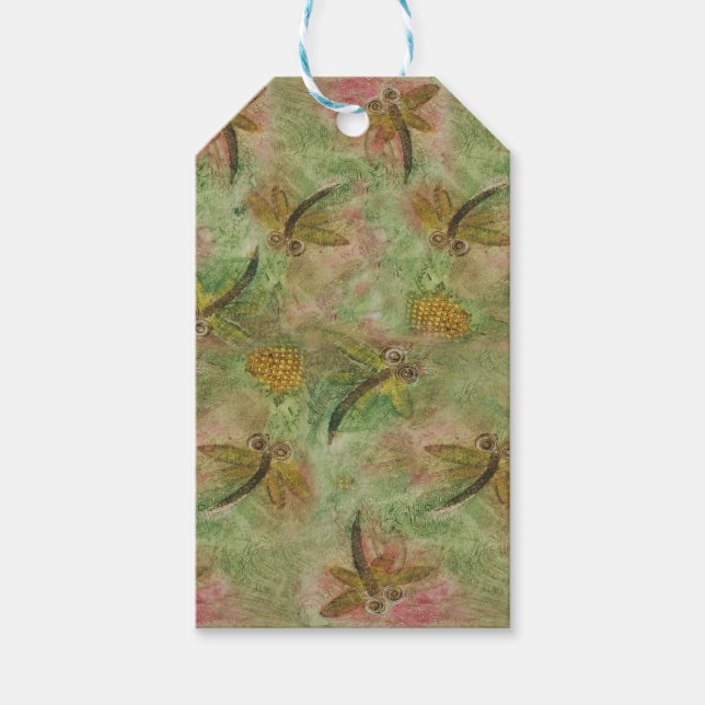 Dragonfly Cotton Candy Geschenkanhänger (Vorderseite)