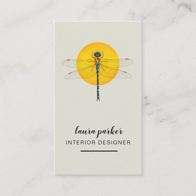 Dragonfly Creative Designer Naturberatung Visitenkarte (Vorderseite)