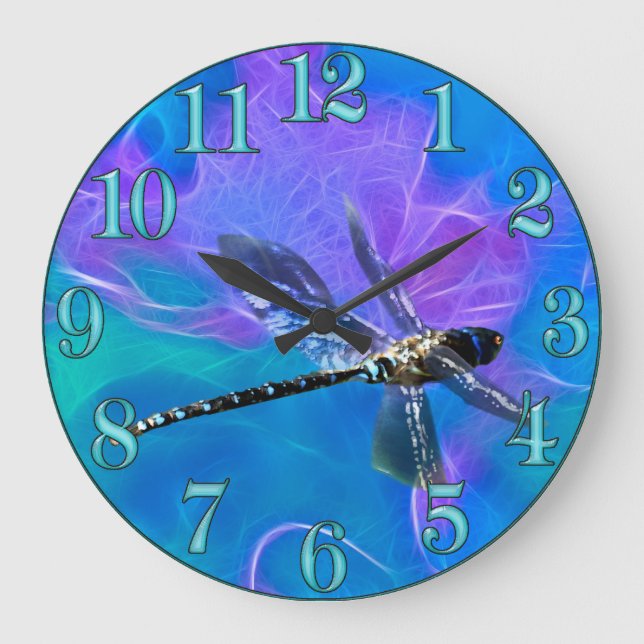 Dragonfly Damsel Fly Insekt-Liebhaber Geschenkseri Große Wanduhr (Vorderseite)