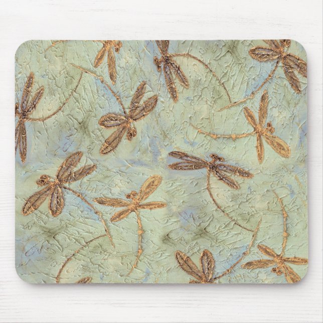 Dragonfly Dance Gold Mousepad (Vorne)